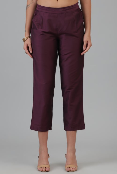 W Solid Straight Pants