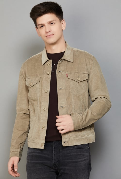 LEVI'S Solid Corduroy Casual Jacket