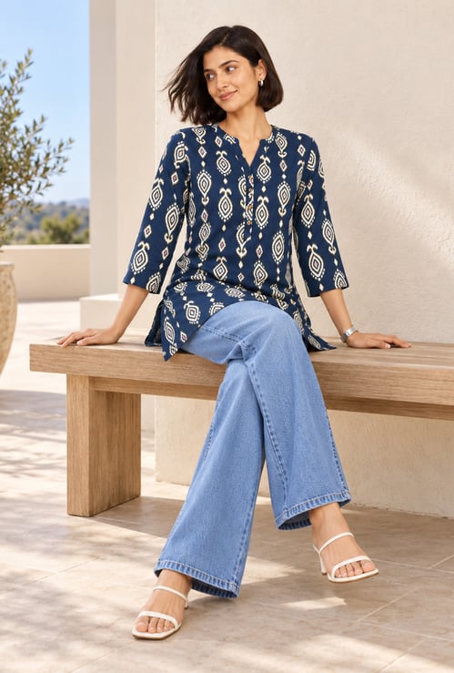 MELANGE Ethnic Motif Print Short Kurti
