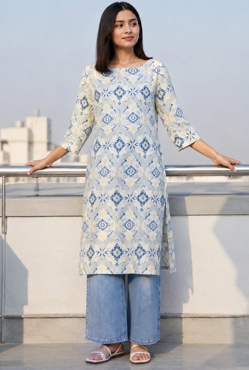MELANGE Ethnic Motif Straight Kurta