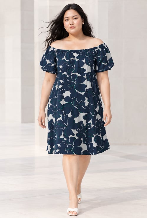 NEXUS Floral Print A-line Dress