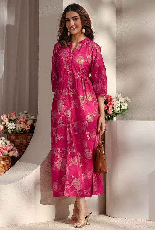 LIBAS Floral Print Maxi Dress