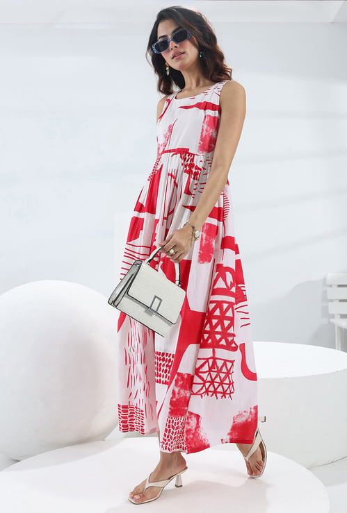 LIBAS Abstract Print Maxi Dress