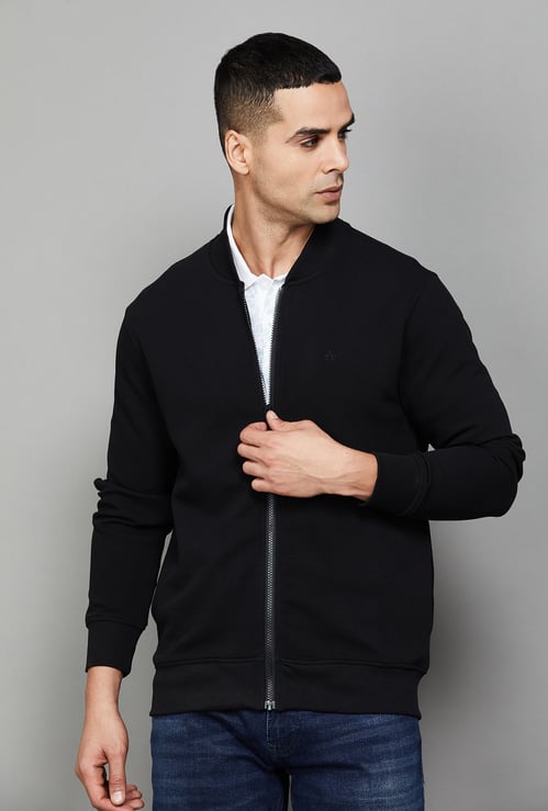 ARROW SPORT Textured Zip-Up Sweatshirt