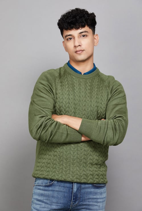 ARROW SPORT Knitted Crew Neck Sweater