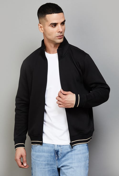 ARROW SPORT Solid High Neck Sweatshirt