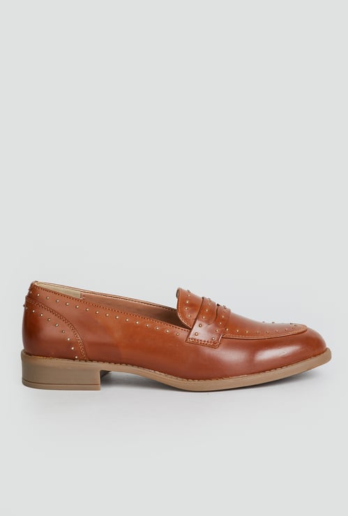 CATWALK Metal-Studded Penny Loafers