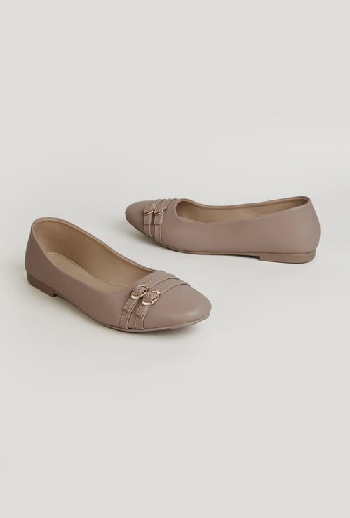 CODE Solid Almond Toe Ballerinas