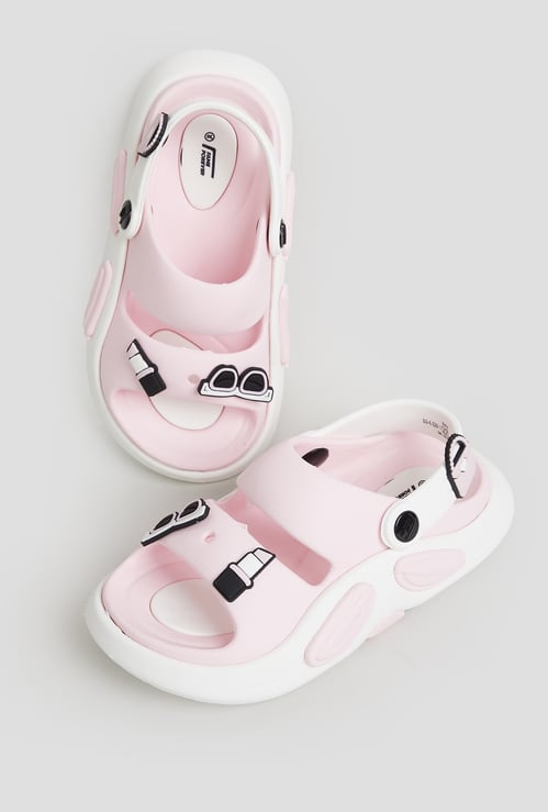 FAME FOREVER Girls Motif Sandals with Pivoting Strap