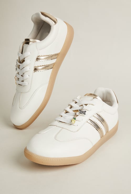 GINGER Striped Lace-Up Sneakers