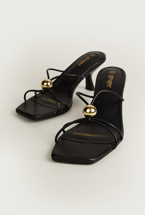 GINGER Embellished Spool Heels