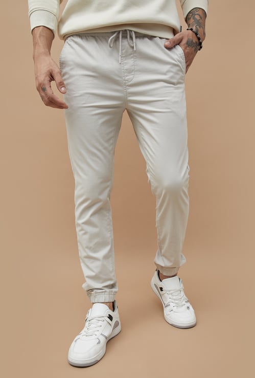 FAME FOREVER Solid Slim Tapered Joggers