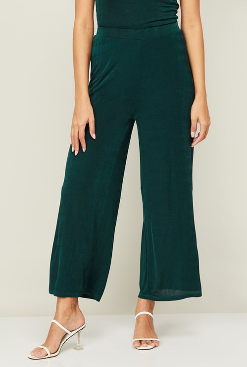 GINGER Women Solid Elasticated Trousers