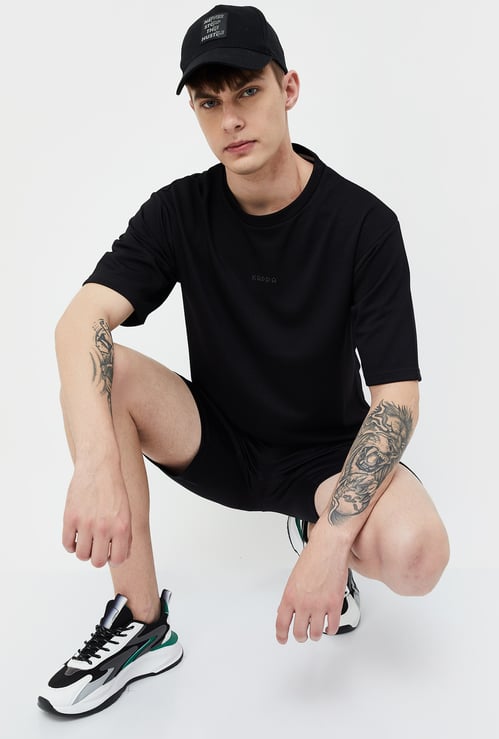 KAPPA Men Textured Regular Fit Sports T-shirt