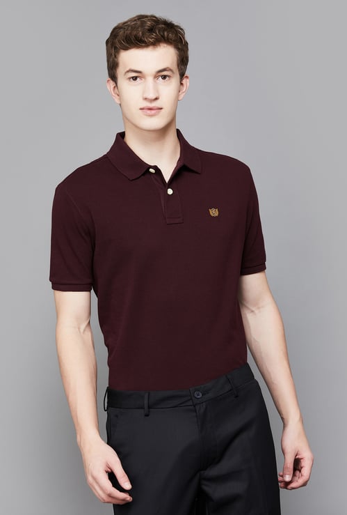 FAHRENHEIT Men Solid Regular Fit Polo T-shirt
