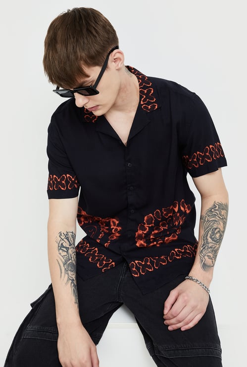 SmileyWorld Men Printed Regular Fit Casual Shirt
