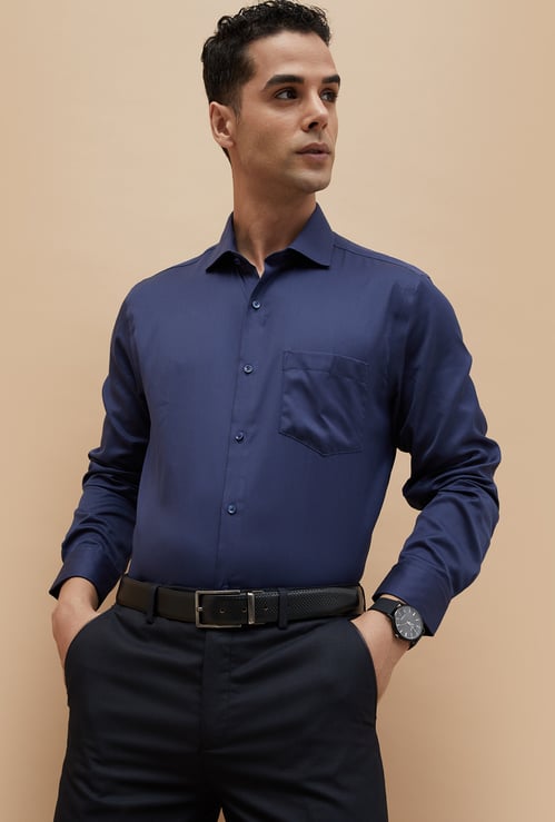 CODE Textured Regular Fit Formal Shirt
