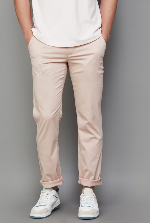 Colorplus Solid Slim Straight Trouser