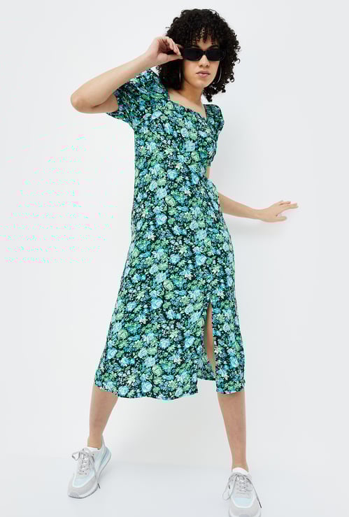GINGER Women Floral Printed A-Line Dress