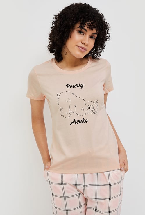 GINGER Women Printed Lounge T-shirt