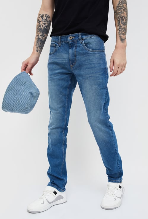 FORCA Men Washed Slim Tapered Jeans