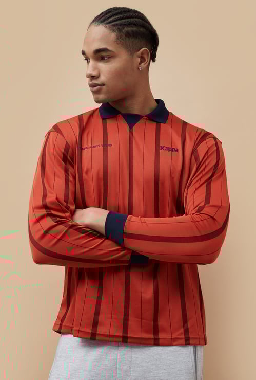 KAPPA Striped Johnny Collar T-shirt