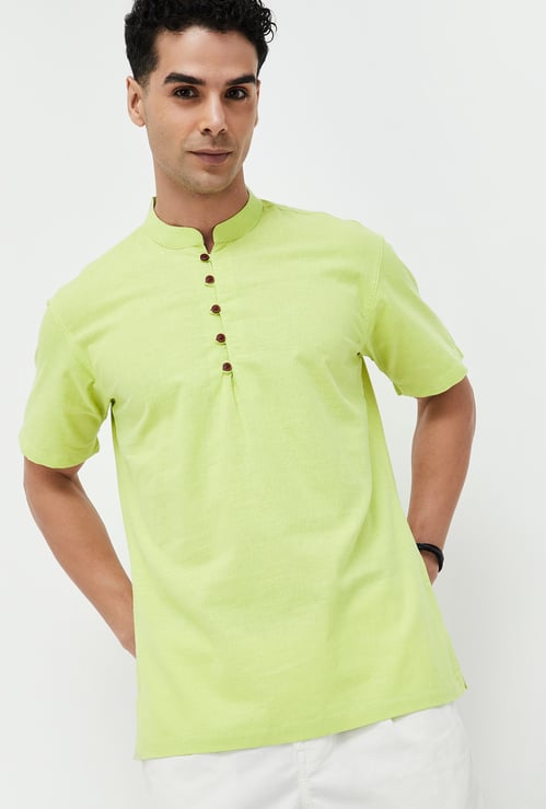 MELANGE Solid Short Kurta