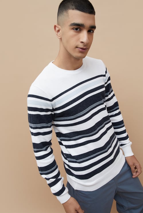 FAME FOREVER Striped Sweater