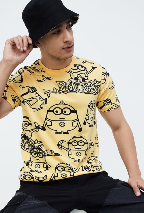 FAME FOREVER Men Minions Printed T-shirt