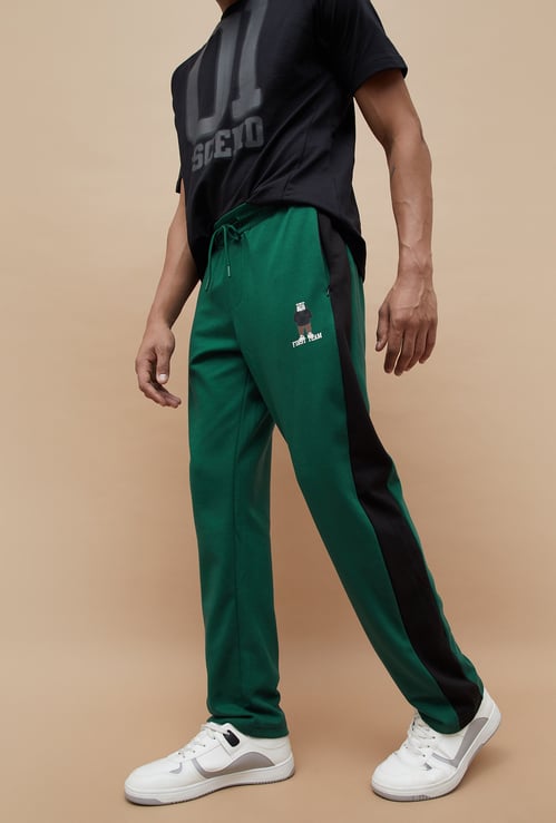 FAME FOREVER Printed Panelled Track Pants