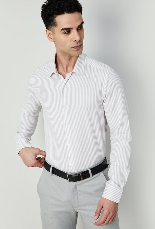 CODE Men Striped Slim Fit Formal Shirt