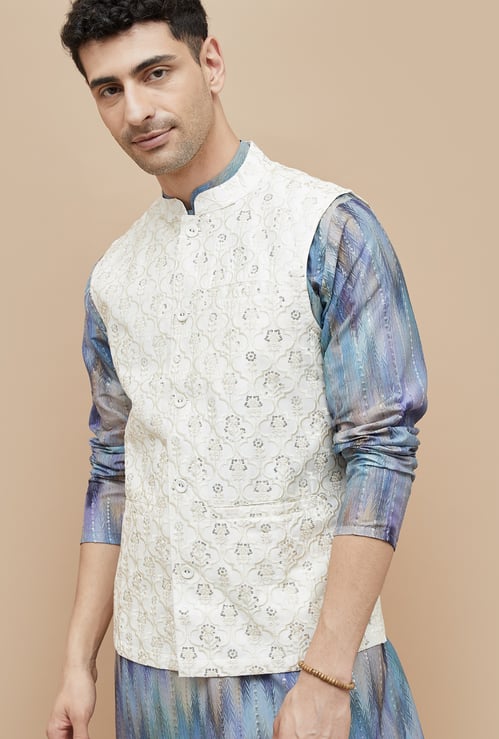 MELANGE Embroidered Nehru Jacket