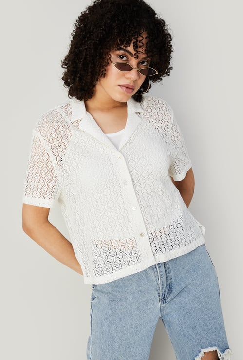 GINGER Women Lace Shirt with Camisole