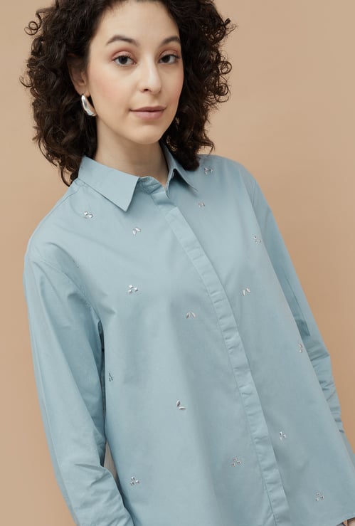 FAME FOREVER Women Embellished Regular Fit Shirt