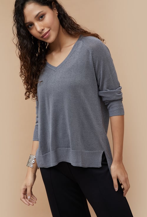 CODE Women Knitted Sweater Top