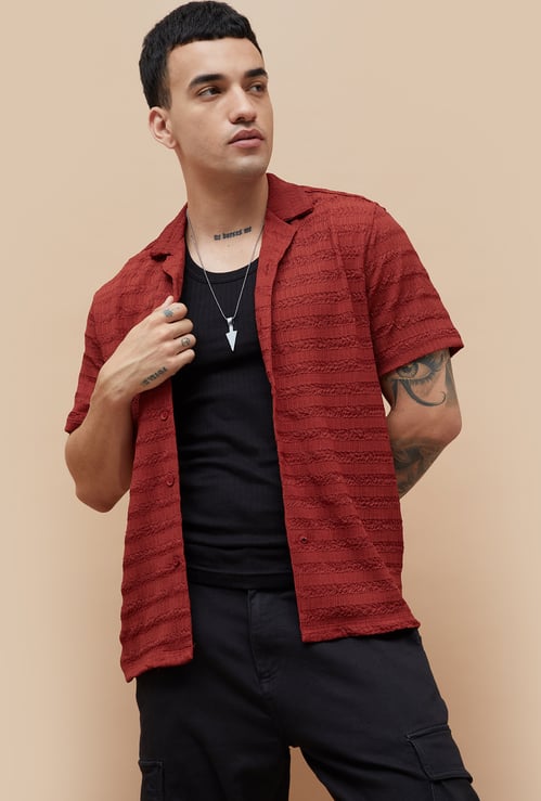 FORCA Textured Regular Fit Shirt