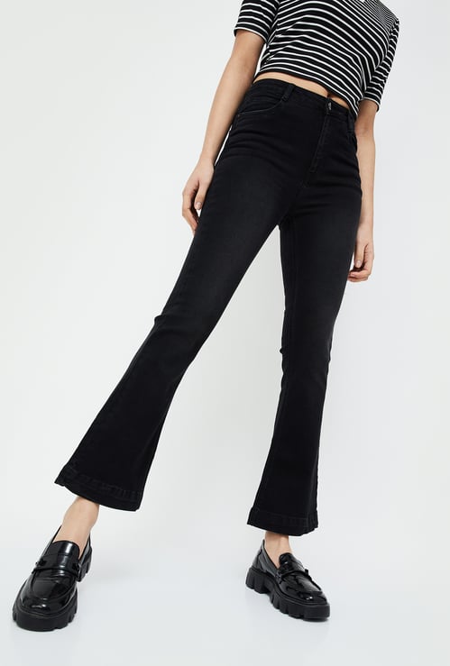 GINGER Women Dark Washed Bootcut Jeans