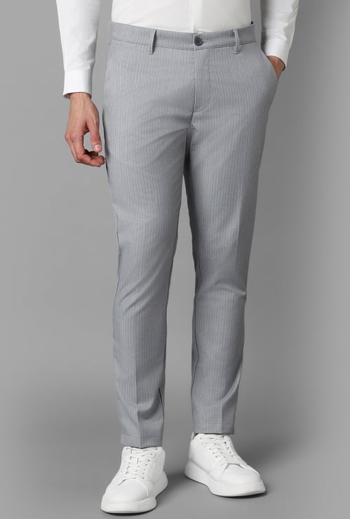 LOUIS PHILIPPE Striped Regular Fit Formal Trousers
