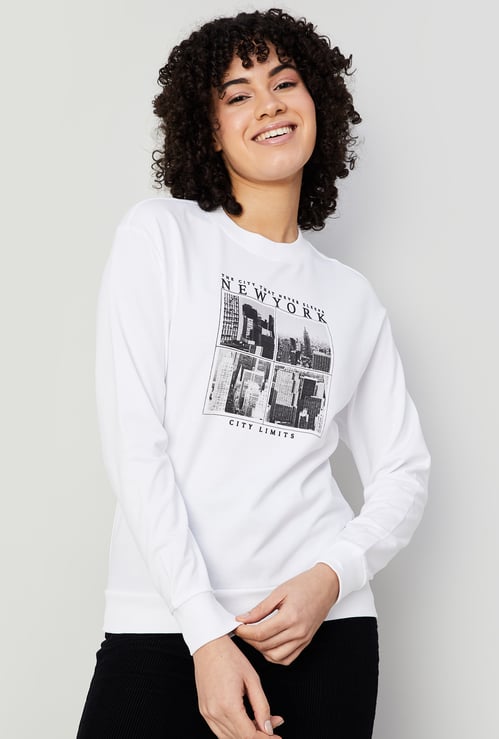 FAME FOREVER Women Graphic Printed Sweatshirt