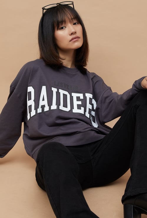 GINGER Women Raiders Printed Sweatshirt
