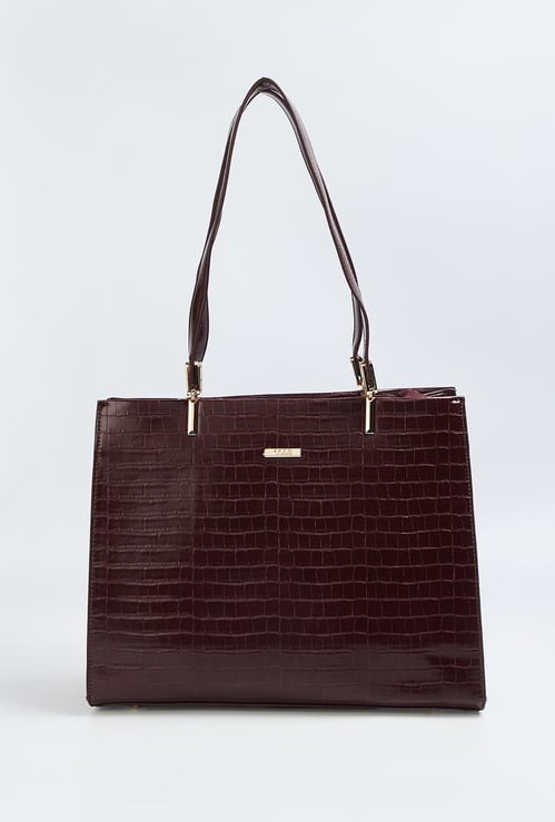 CODE Textured Shoulder Bag