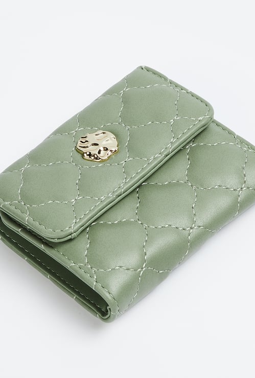 GINGER Quilted Tri-Fold Wallet