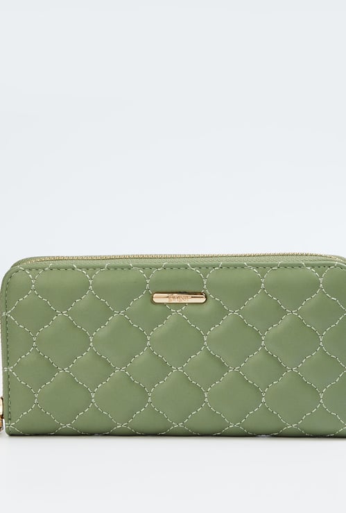 GINGER Quilted Zip-Around Wallet