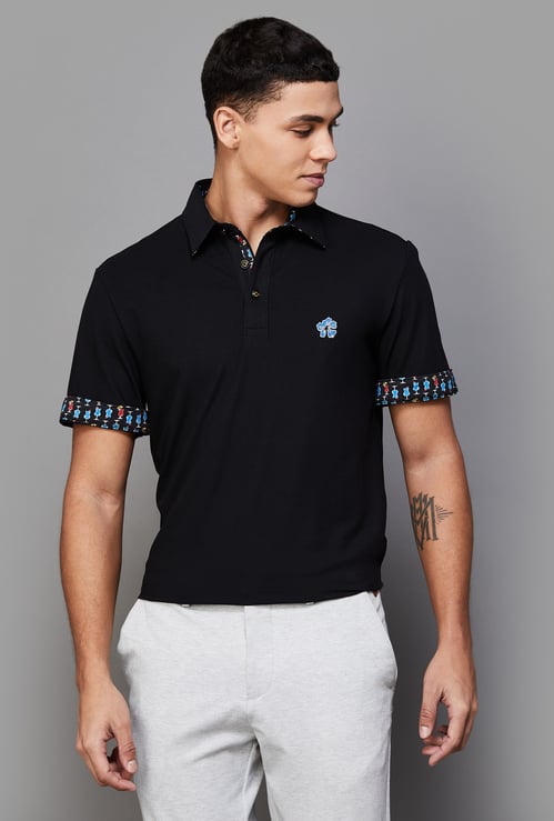 FAHRENHEIT Men Solid Regular Fit Polo T-shirt