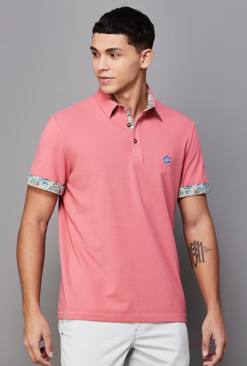 FAHRENHEIT Men Solid Regular Fit Polo T-shirt