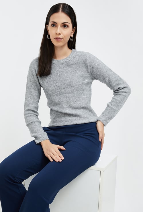 CODE Women Embellished Sweater Top