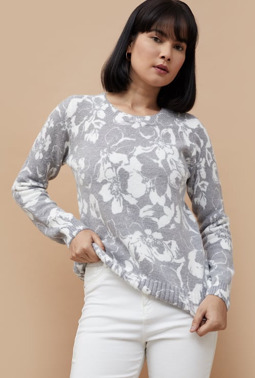 CODE Women Floral Printed Sweater