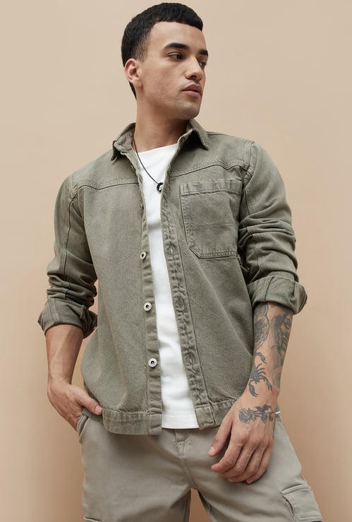FORCA Solid Denim Jacket