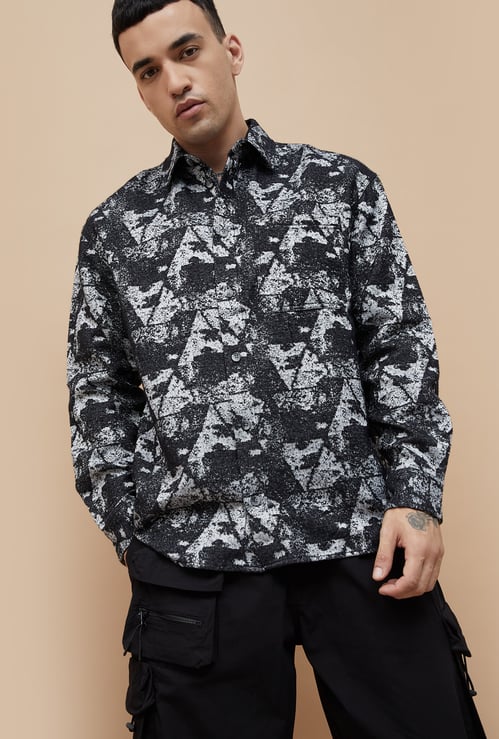 FORCA QRK Men Printed Regular Fit Casual Jacket