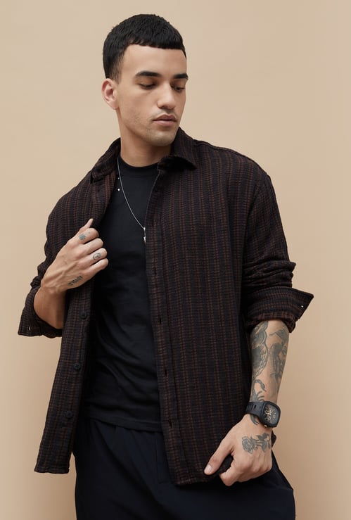 FORCA Striped Oversized Shirt